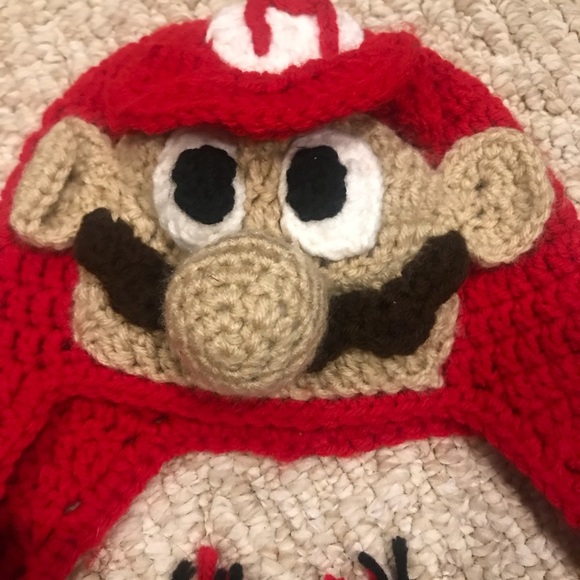 Super Mario Handmade Crochet Hat New - Picture 3 of 4